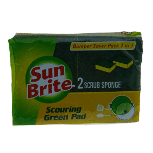 Sun Brite Scouring Green Pad (2 Scrub Sponge)