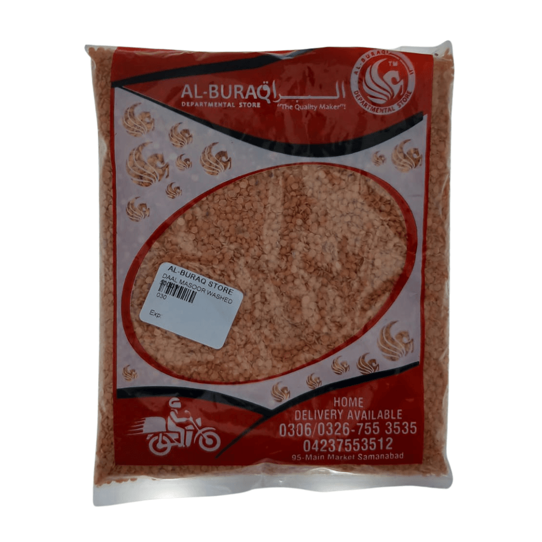 Al-Buraq Daal Masoor Washed (500Gm)