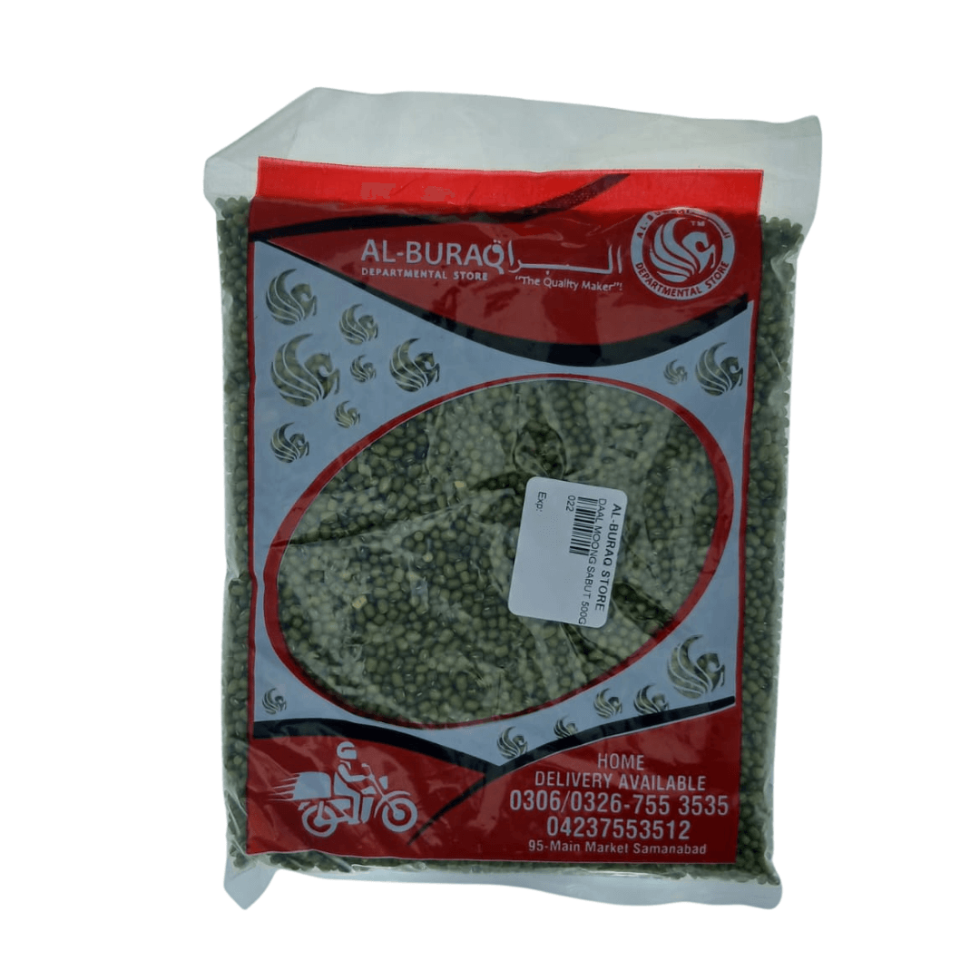Al-Buraq Daal Moong Sabut (500Gm)